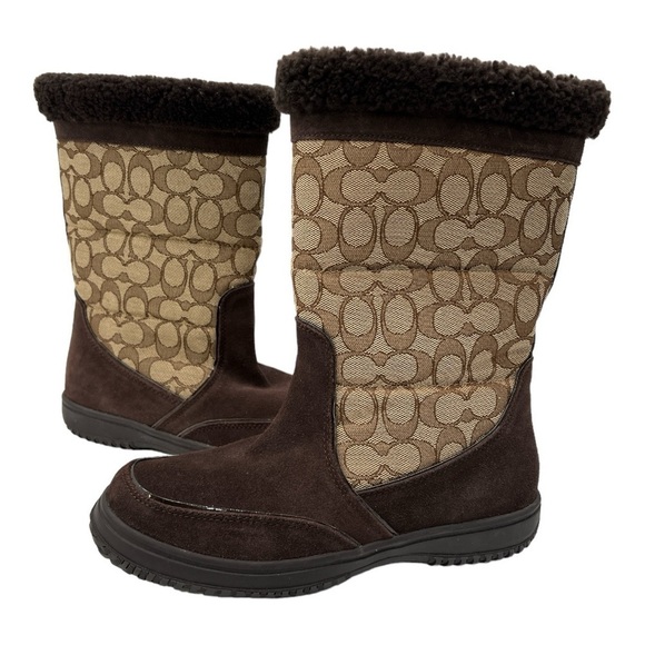 Coach Women's Sherman Signature Cold Weather Boots Size 8 B - Picture 12 of 15